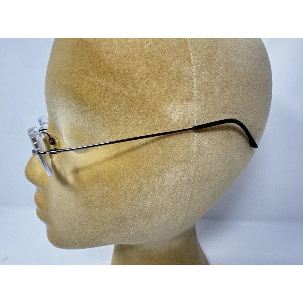 Charmant CH8600 BR Beta Titanium Brown Rimless Eyeglass Frames 140mm Authentic